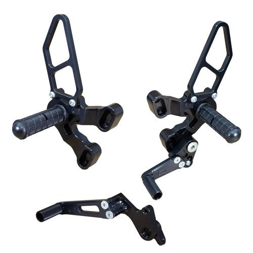 Ducati 2008-2013 848 Woodcraft Racing Rearsets - Std / GP Shift - Complete Kit