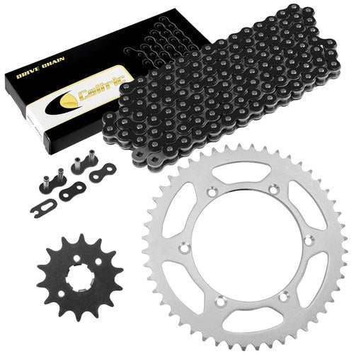 Black Drive Chain And Sprocket Kit for Kawasaki KX250 1990 1991