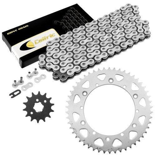 Drive Chain & Sprockets Kit for Yamaha IT250 YZ250 YZ465 YZ490 White