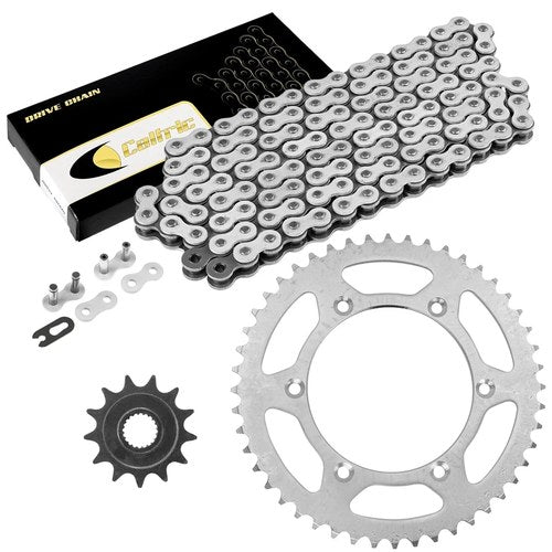 Drive Chain & Sprockets Kit for Yamaha YZ125 YZ 125 YZ-125 2005-2017 White