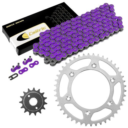 Drive Chain & Sprockets Kit for Honda XR400R 1996 1997 1998 1999-2004 Purple