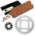 Drive Chain & Sprockets Kit fits Yamaha Grizzly 125 YFM125G 2004-2012 Orange