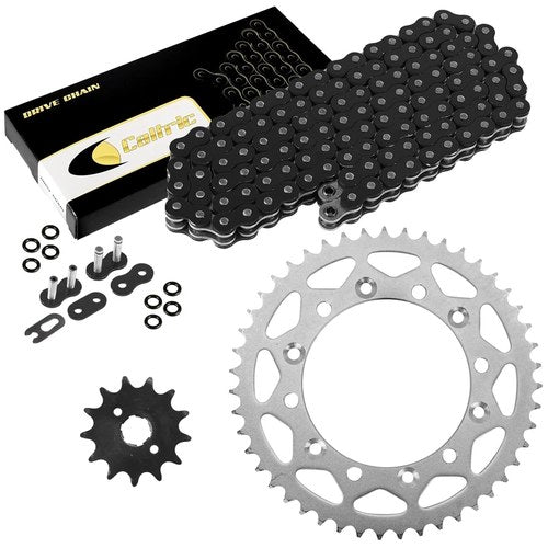 Black O-Ring Drive Chain W/Front Rear Sprockets Kit for Honda XR200R 1986-2002
