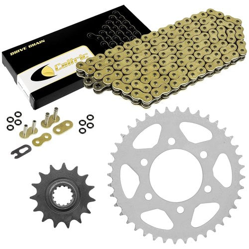 Gold O-Ring Drive Chain & Sprockets Kit for Kawasaki ZX600 ZZR600 2005-2008
