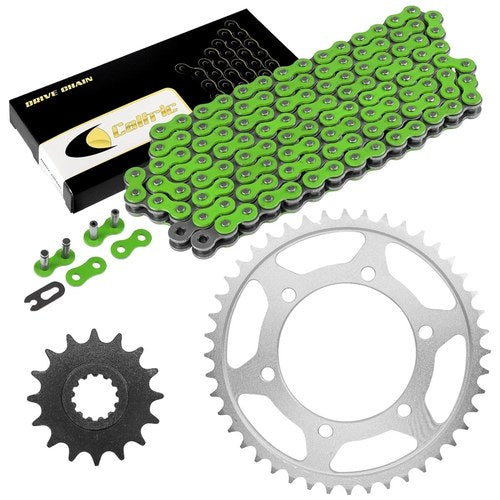 Drive Chain & Sprockets Kit for Yamaha FZ-1 FZ1 2001 2002-2005 Green