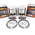 Yamaha RD400 74-78 1.00mm O/S Forseti Piston Set 65mm Rings Pin Clips
