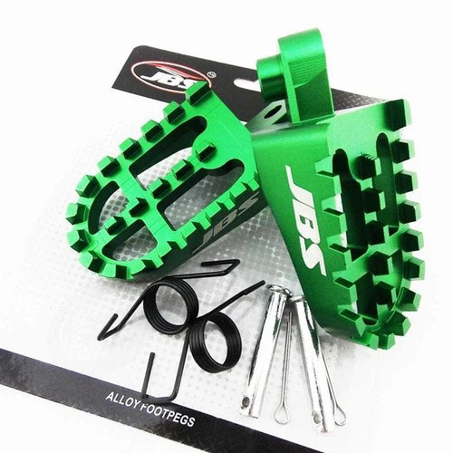 Honda CR80 80-84 Jbs Green CNC Billet Alloy Foot Peg Set Pair Footpegs Rest