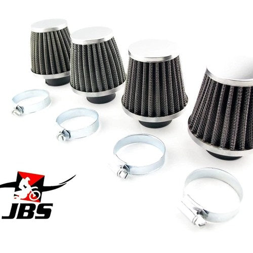 Kawasaki GPZ550 84-85 Jbs Performance 52mm Chrome Pod Air Filter Cleaner Set 4