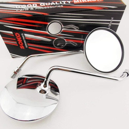 Kawasaki VN2000 Vulcan 04-15 Chrome Round Soko Rear View Mirrors