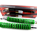 Suzuki DR500S 400mm GREEN/CHROME Jbs Rear Shock Absorbers Eye TO Eye