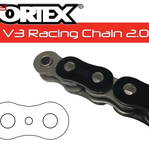 1998-2002 KTM 380 All Models Vortex MX3 520 Non O-Ring Chain - Black 120
