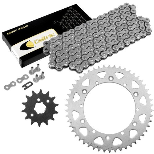 Drive Chain & Sprockets Kit for Yamaha IT250 YZ250 YZ465 YZ490 Steel