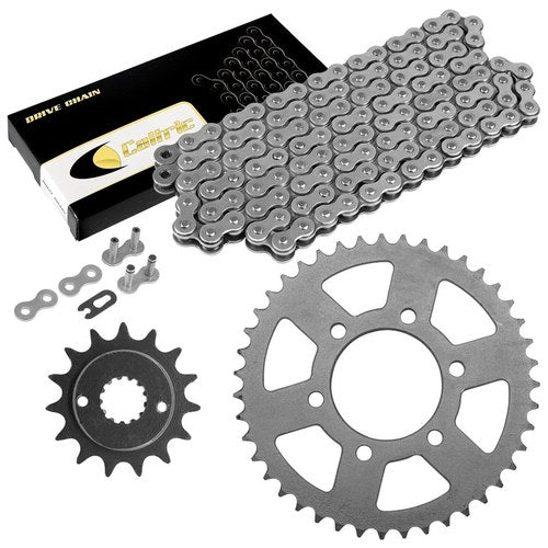 Drive Chain & Sprockets Kit for Kawasaki ZX-6R ZX-6Rr Ninja 2005 2006 Steel