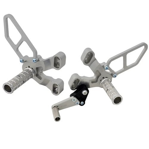 Ducati 2011-2013 848 Evo Woodcraft Racing Silver Rearsets - Standard Kit