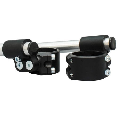 Woodcraft Racing 55mm 3 Piece Clipon Handlebar Kit With 1" Inch Rise - Silver