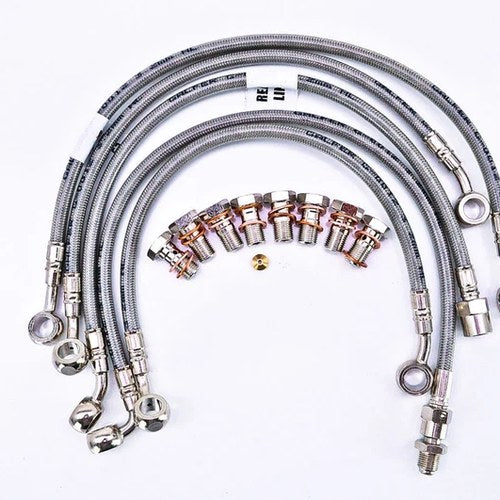 BMW 2001-2002 R1150GS ABS Gbrakes 5 Line Front / Rear Braided Brake Line Kit