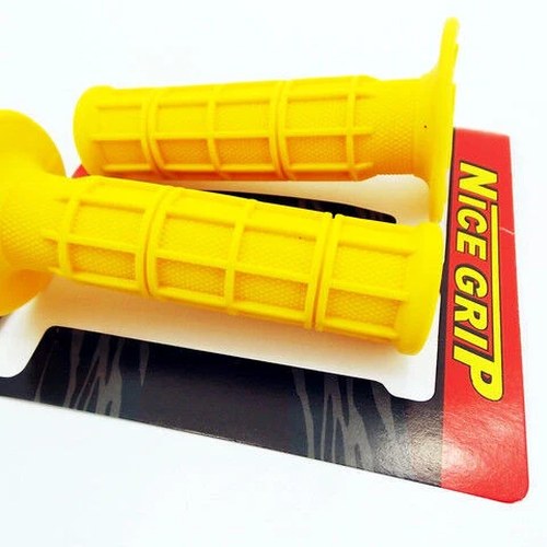 Kawasaki MX Enduro Trail Jbs Yellow Hand Grip Set Pair Handlebar Grips