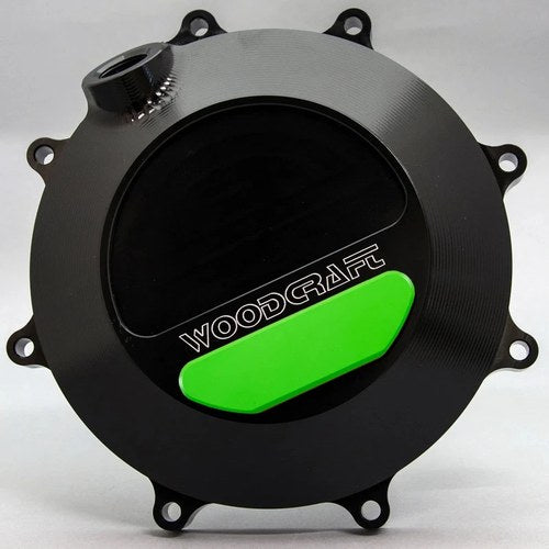 Suzuki 1999-2002 SV650 / SV650S Woodcraft Rhs Engine Clutch Cover - Green Plate