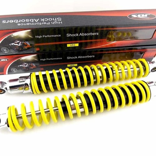 Kawasaki KX250 400mm YELLOW/CHROME Jbs Rear Shock Absorbers Eye TO Eye