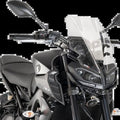 Yamaha 2018-2020 MT-09 Puig Windscreen Next Gen Naked Touring Clear 16 1/2"