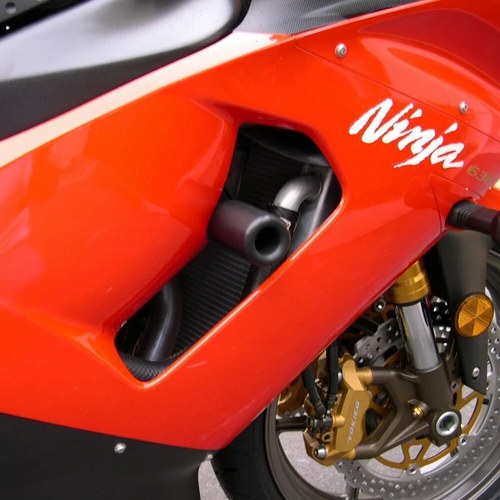 Kawasaki ZX6R/RR 2005-2006 Frame Sliders Cut Version Black