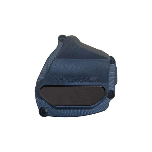 Yamaha 2009-2014 R1 Woodcraft Engine Ignition Cover Protector - Black Plate