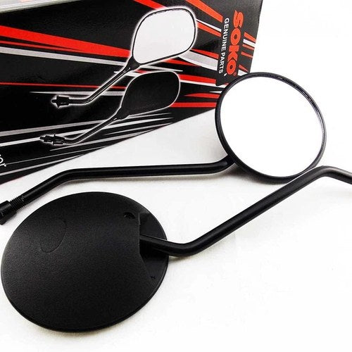 Kawasaki VN400 Vulcan 94-97 Black Round Soko Rear View Mirrors
