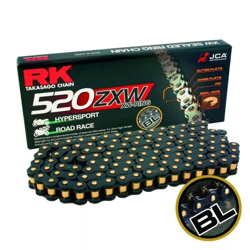 RK Excel BL520ZXW Drive Chain 520 Pitch 9.4K Tensile / Max 1200CC / 200 HP