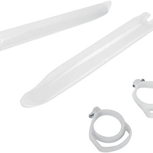 UFO Fork Tube Protectors White for Kawasaki KX500/KX250 2-Stroke/KX125 1996-2003