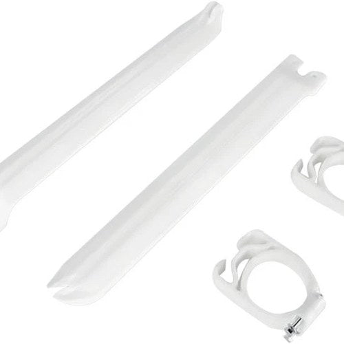 UFO Fork Tube Protectors White for Kawasaki KX500/KX250 2-Stroke/KX125 1991-1993