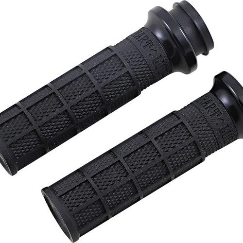 Odi Hart-Luck Signature V-Twin Lock-On Grips Black/Black #V31HCW-BB-B