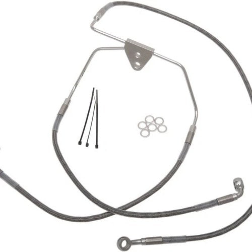 DS Braided Brake Line Kit Non-ABS Front +6" Harley Davidson #143681