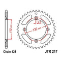JT Steel Rear Sprocket 428 50T fits Honda CR85R 2003-2004