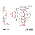 JT Front Sprocket 428 15T Honda CR80R/CR80RB Expert/CR85R/CR85RB Expert