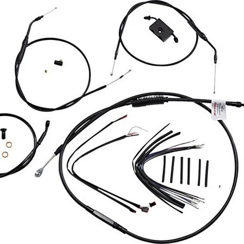 Burly Handlebar Cable/Line Kit for 14" Hangers w/ABS Single Disc Black #B30-1230