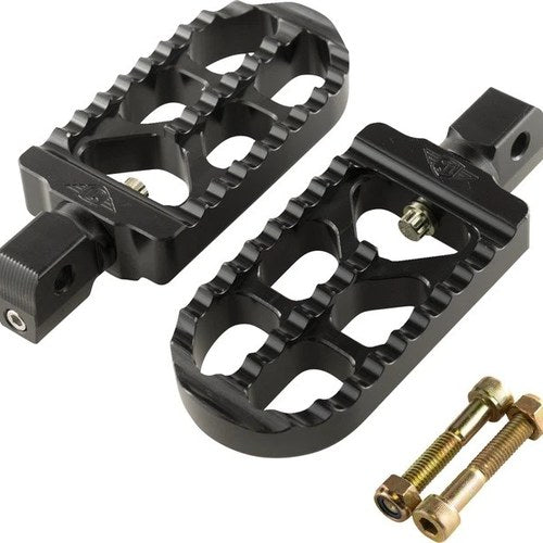 Joker Machine Serrated Long Passenger Footpegs Black #08-56-8B Indian Scout