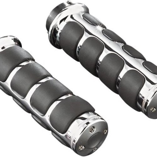 Kuryakyn Iso Grips with Accent Rings Chrome 6235