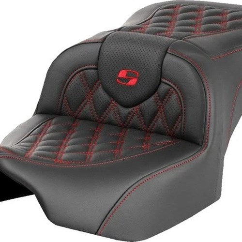 Saddlemen RoadSofa LS Seat Red Stitch Harley Davidson Road Glide/Street Glide