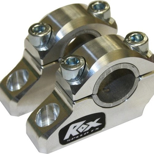 Rox Speed FX Elite Pro-Offset Block Handlebar Risers 1.25" Silver