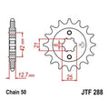 JT Front Sprocket 530 17T #JTF288.17 Honda 550 Four/CB750/CB500/Super Sport