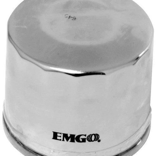 Emgo Micro Glass Oil Filter Chrome #10-55672 for Suzuki/Cagiva