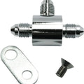Magnum Universal Brake Line AN-3 T-Block With Bracket Chrome