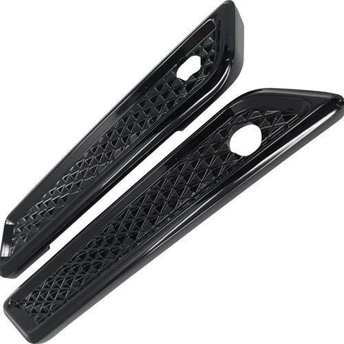 Covingtons Diamondback Saddlebag Hinge Covers Black #C3010-B Harley Davidson