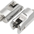 Accutronix Footpeg Mounts Rear 1-1/2" L 3/8" Threads Chrome