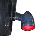 Custom Dynamics ProBEAM Bullet Bezel Turn Signal Inserts Rear 1157 Chrome/Red