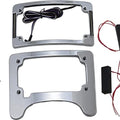 Custom Dynamics LED T/S Elim Tri-Radius License Frame Chrome #TS-ELIM-06HW-C