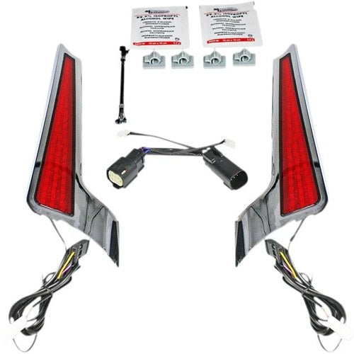 Custom Dynamics Fascia LED Light Panels Chrome/Red #CD-FASCIA-BCMCR