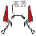 Custom Dynamics Fascia LED Light Panels Chrome/Red #CD-FASCIA-BCMCR
