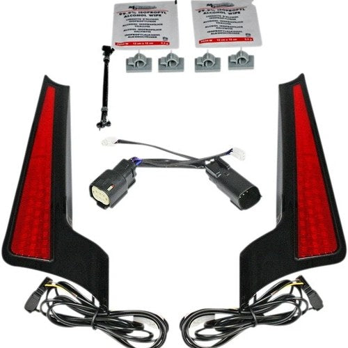 Custom Dynamics Fascia LED Light Panels Black/Red #CD-FASCIA-BCMBR