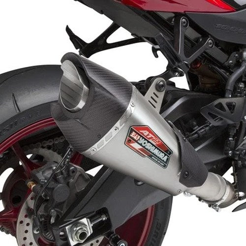 Yoshimura AT2 Street Series Works Slip-On Muffler SS/CF for Suzuki GSXR1000